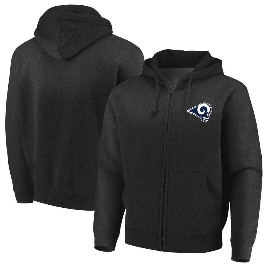 Men's Los Angeles Rams Majestic Cap Logo Full Zip Hoodie Black,We sell and wholesale Men's Los Angeles Rams Majestic Cap Logo Full Zip Hoodie Black on line form chian!